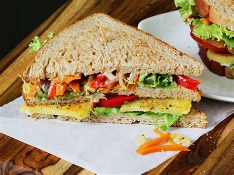 Vegetarian Club Sandwich - Swasthi's Recipes