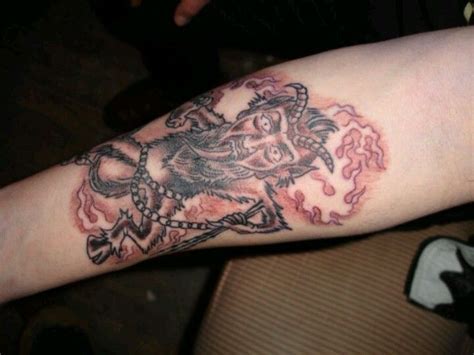 Krampus tattoo by John Hill Gothic Body in Milwaukee Wisconsin.