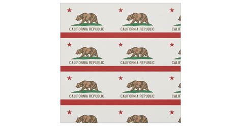 CALIFORNIA FLAG Flag Fabric | Zazzle