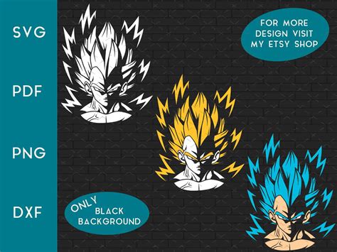 Vegeta Svg Super Saiyan Vegeta Svg Dragon Ball Svg Vegeta | Etsy