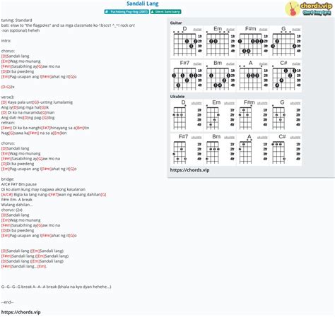 Chord: Sandali Lang - tab, song lyric, sheet, guitar, ukulele | chords.vip