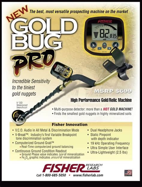 Fisher Gold Bug Pro Metal Detector - Rob's Detectors