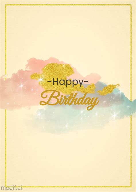 Sparkling Birthday Greeting Card Template - Mediamodifier