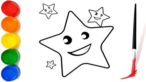 Easy drawing for kids | How to draw Star for Children | Drawing and ...