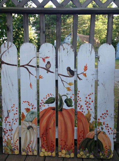 Here's another old section of an old fence that i hand painted a fall scene on. Old Fences, Fall ...