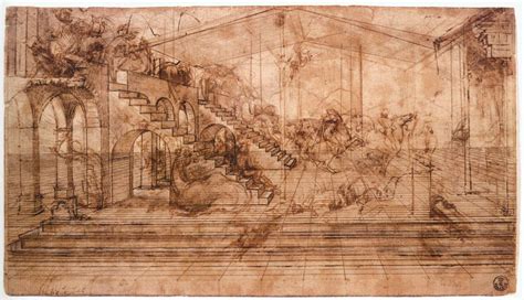 Perspectival study of the Adoration of the Magi, c.1481 - Leonardo da Vinci - WikiArt.org