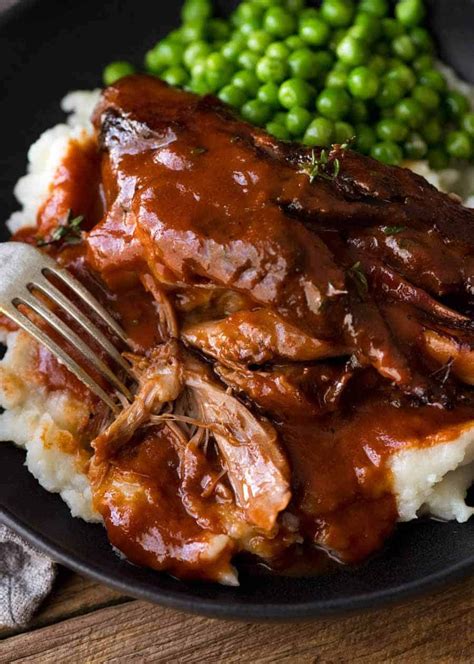 Slow Cooked Lamb Shanks in Red Wine Sauce | RecipeTin Eats