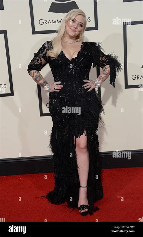 Elle King arrives for the 58th annual Grammy Awards held at Staples Center in Los Angeles on ...