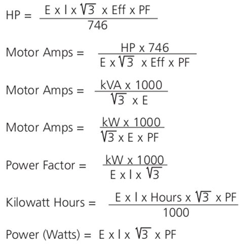 1 phase power formula pdf