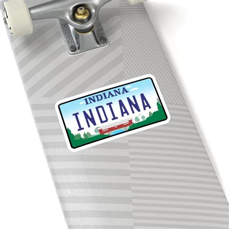 Indiana License Plate Vinyl Decal Indiana Sticker Laptop - Etsy