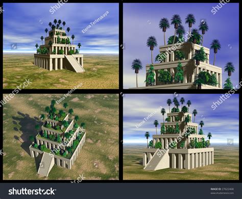 Hanging Gardens Babylon 3d Reconstructions Stock Illustration 27622468 ...