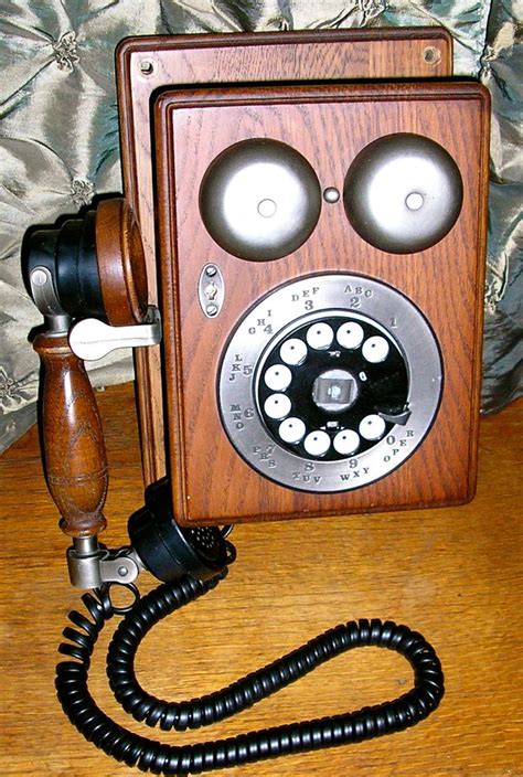 SALE, Vintage 80s, oak wall phone, reproduction of antique, by Western ...