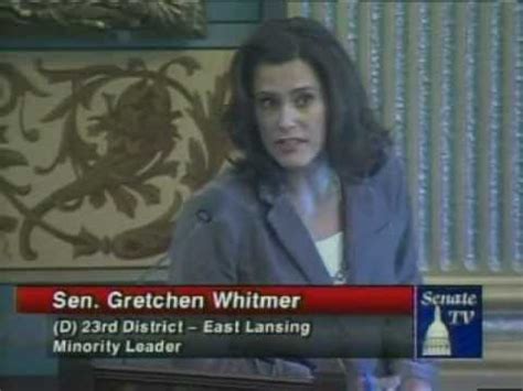 Senate Democratic Leader Gretchen Whitmer responded to Republicans gutting an anti-bullying bill ...