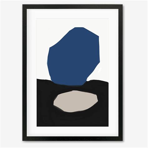 Blue Black Abstract Design Art Print – Abstract House