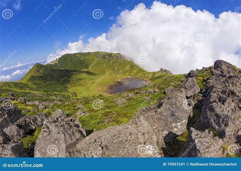 Hallasan Volcano Crater on Jeju Island, South Korea. Stock Image - Image of peak, legendary ...