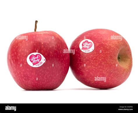 Pink Lady Apples Isolated Stock Photo - Alamy