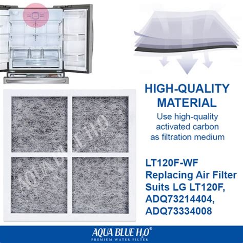 LG LT120F ADQ73214404 Replacement generic Refrigerator Air Filter - Aqua Blue Filters