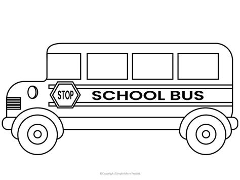 Free Printable School Bus Template - Simple Mom Project | School bus ...