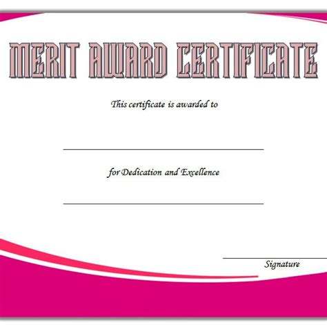 Merit Award Certificate Templates FREE (10+ Best Ideas)