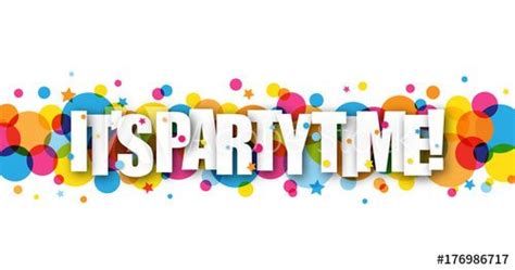 Colourful IT'S PARTY TIME Vector Banner