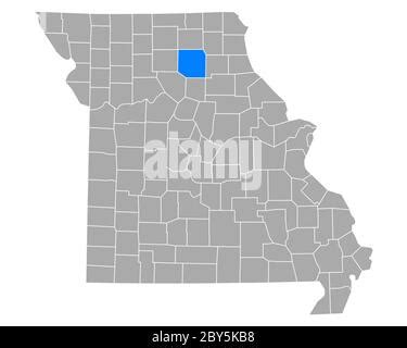 Map of Macon in Missouri Stock Photo - Alamy