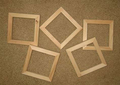 5 unfinished 4x4 wood picture frames my no. 7913j