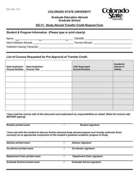 View Form - Colorado State University Graduate School
