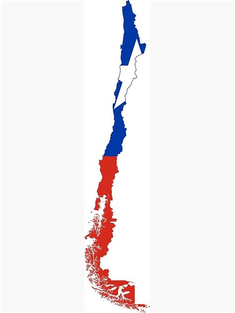 "Flag Map of Chile " Art Print by abbeyz71 | Redbubble