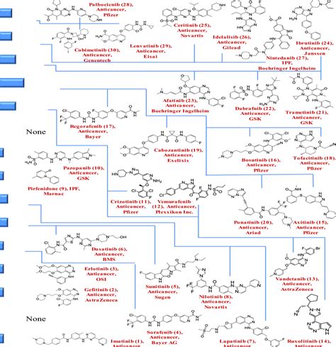 Thirty FDA approved kinase inhibitors from January 2001 to October 2015. | Download Scientific ...