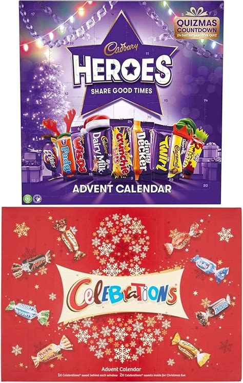 Celebrations Chocolate Advent Calendar 230g Heroes Christmas Chocolate Advent Calendar 230g ...