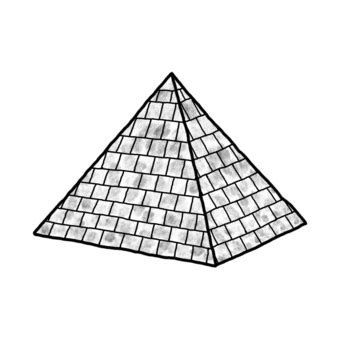 Egyptian Pyramid Clipart Black And White