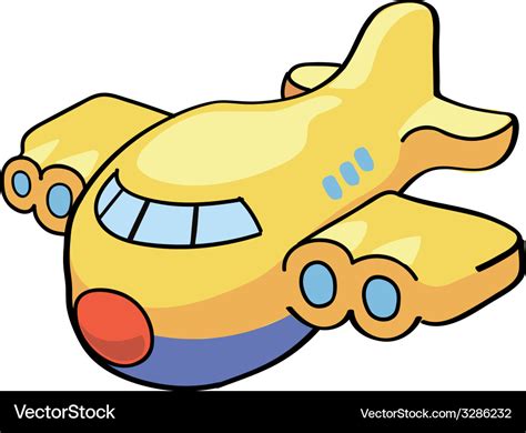 A cute cartoon airplane Royalty Free Vector Image