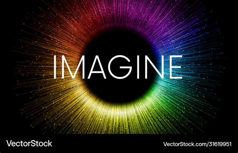 Imagine word written on black background Vector Image