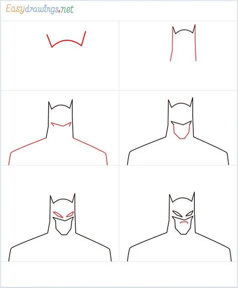 How to draw Batman step by step easy for beginners - Easydrawigs.net ...