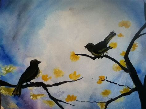 Simple bird painting... | Birds painting, Art painting, Painting