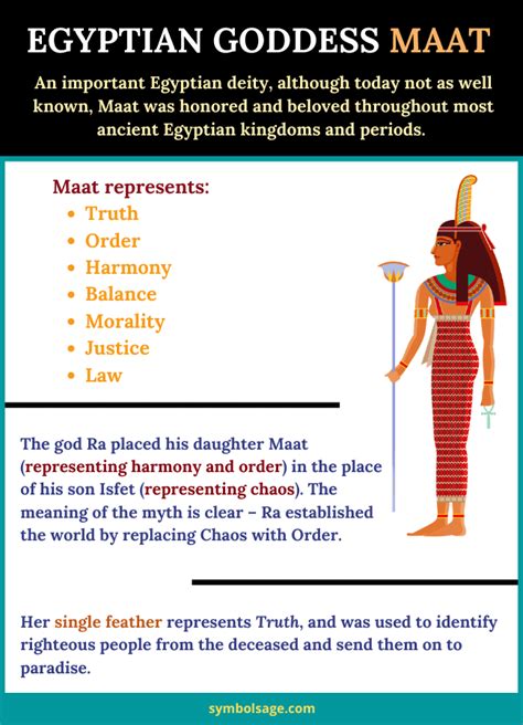 Maat - The Egyptian Goddess and Her Feather of Truth - Symbol Sage