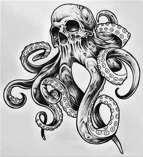 Octopus Skeleton Tattoo Design Octopus Tattoo Design, Octopus Tattoos, Skeleton Tattoos, Tattoo ...