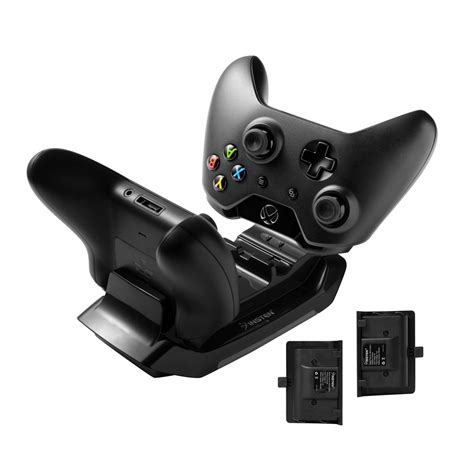 Insten Dual Slot Xbox One Controller Charger Charging Station Dock with 2-Pack Rechargeable ...