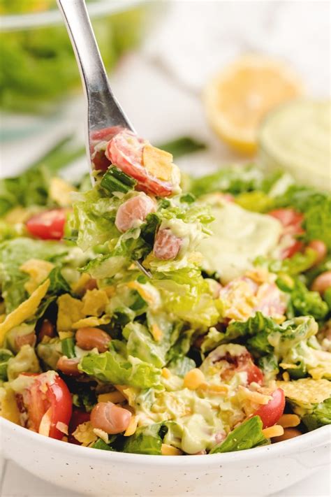 Mexican Salad with Creamy Avocado Dressing