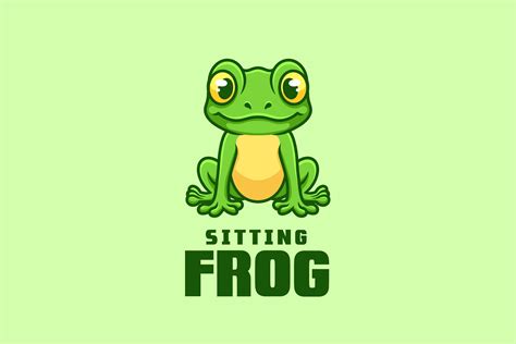 Sitting Frog Cartoon Illustration Mascot Graphic by ajiwaluyo88 · Creative Fabrica