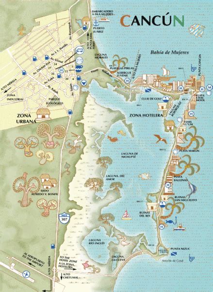 Cancun Tourist Map - Cancun • mappery