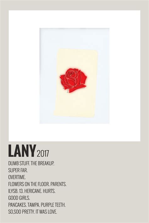 Alternative Minimalist Music Album Polaroid Poster- Lany | Music poster ...