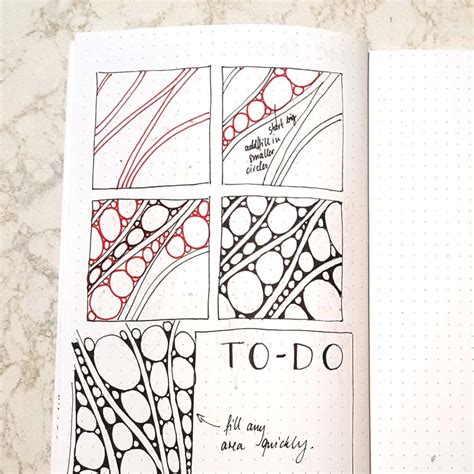 Easy Zentangle Patterns For Beginners Step By Step, Scoodle | Zentangle ...