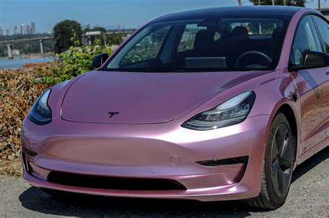 Pink Tesla Model 3 - Metal Pink Wrap | Twiisted Wrap