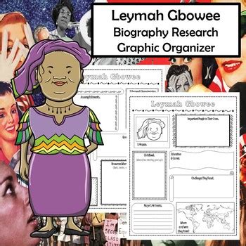 Leymah Gbowee Biography Research Graphic Organizer | TPT