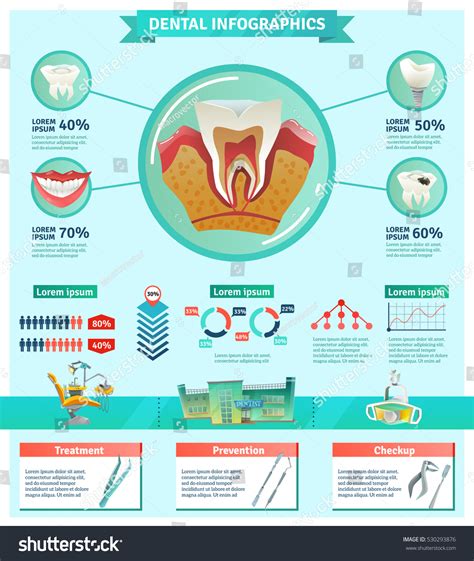 Dentist Tooth Decay Prevention Importance Information Flat Infographic Poster With Checkup And ...