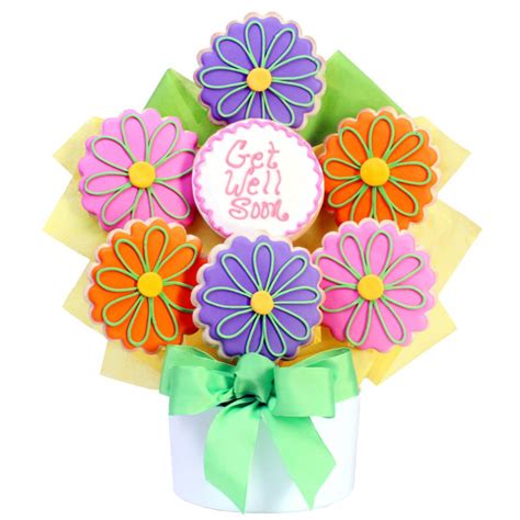 Get Well Flowers Cutout Cookie Bouquet - Cookie Bouquets