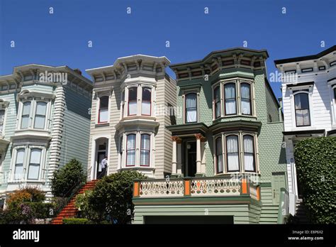 Victorian architecture, Lower Pacific Heights, San Francisco Stock ...