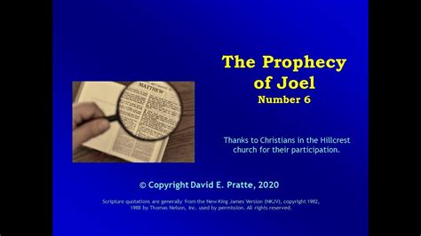 Video Bible Study: Prophecy of Joel - Part 6 - YouTube