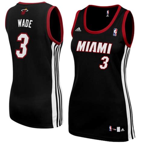 adidas Dwyane Wade Miami Heat Women's Replica Road Jersey - Black - NBA Store